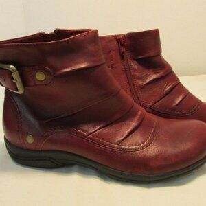 Clarks Red Ankle Boots